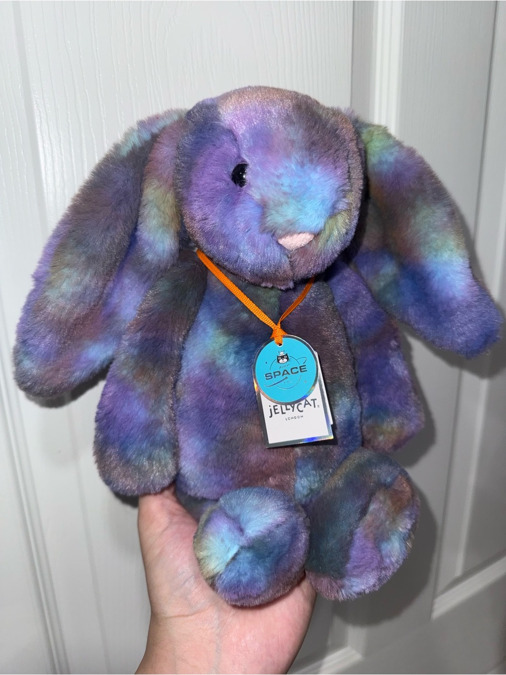 Jellycat Purple Tie-Dye Space Bunny Plush